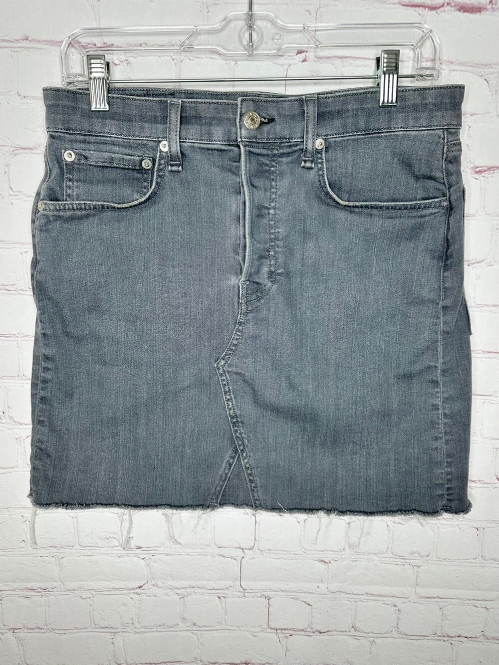Rag & Bone Gray Denim Mini Skirt Women's W29 Casual Urban Jean